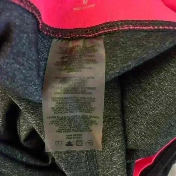 Calvin Klein Active Performance Legging Charcoal Grey Pants Stripes Accent Sz M - Picture 6 of 6